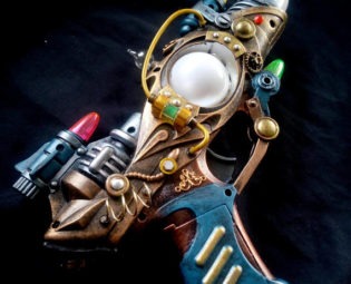 STEAMPUNK Nautilus Ray gun, LED multicoloured lights, sounds, cosplay or display by YorkshirePhoenixArts steampunk buy now online