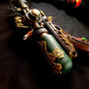 STEAMPUNK Nautilus Ray gun, metallic green, red leather handle, gauges, cosplay or display by YorkshirePhoenixArts steampunk buy now online