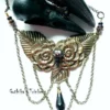 Steampunk raven - bronze Gothic Macabre Steampunk necklace with a resin bird skull by GothikasTrinkets steampunk buy now online