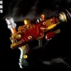 Steampunk ray gun, working battery power light, metallic colours, cables, cogs and gears, cosplay or display by YorkshirePhoenixArts steampunk buy now online
