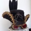 Black Leather Steampunk Pirate tricorn hat by Blackpin steampunk buy now online