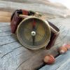 Leather compass watch, Mens/Womens Steampunk compass Wrist Watch, Unisex compass watch by Jullyetcreations steampunk buy now online