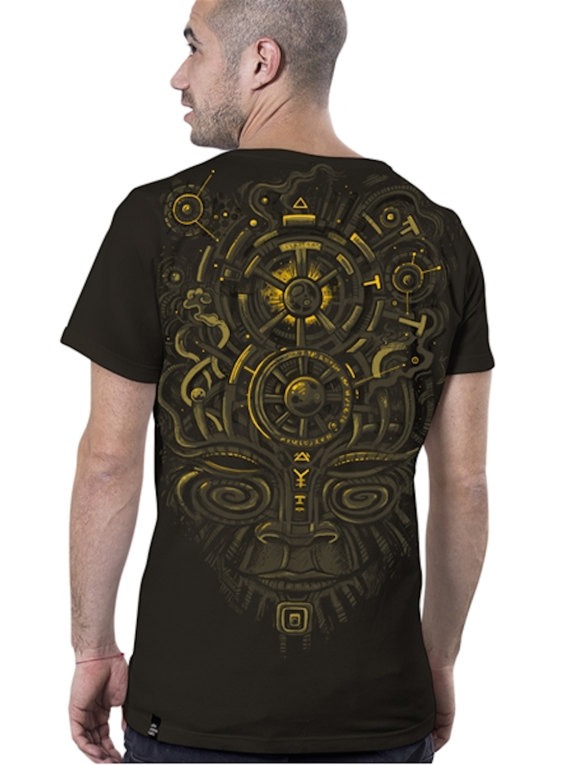 Men's T Shirt, Hand Made Silk Screen Prints, Tribal Shirt, Spiritual Shirts, Festival Clothing Men,Burning Man Psy Tance Goa Tribal Clothing by fairyland6 steampunk buy now online