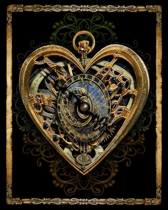 The Clockwork Heart - Art Print by Brian Giberson by indigolights steampunk buy now online
