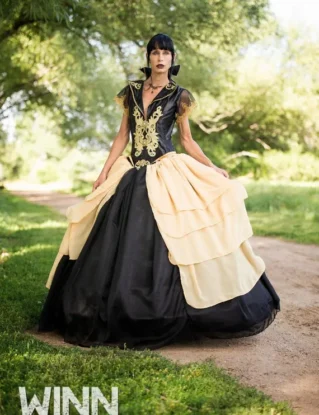 The Dutchess Chiffon Ballgown by ParasitEve steampunk buy now online