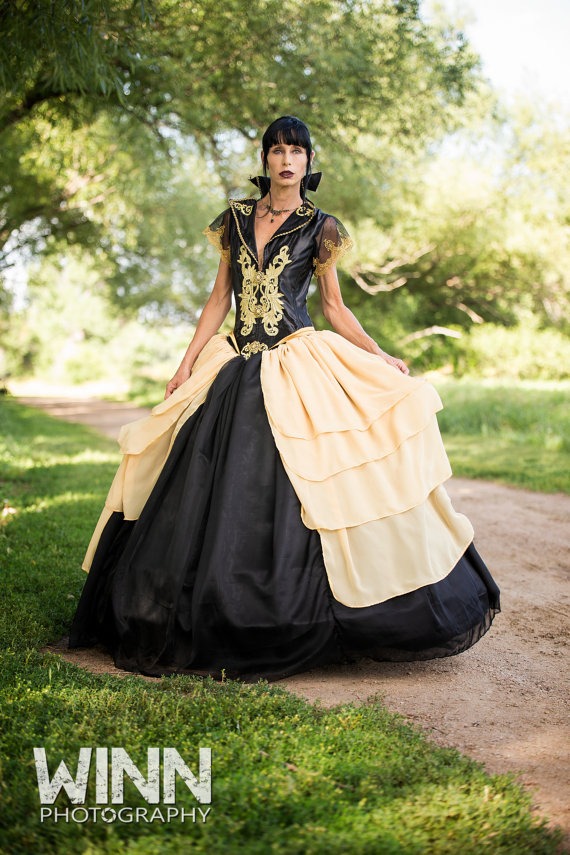 The Dutchess Chiffon Ballgown by ParasitEve steampunk buy now online