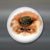 3.5" steampunk cat magnet, cat decor, steam punk decor, cat fridge magnet kitchen decor, large fridge magnet, housewarming gift MA-1014 by WallCakes steampunk buy now online