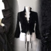 Black Victorian lace cardigan,Bohemian jacket,evening lace jacket,boho lace jacket,boheme black deluxe jacket,vintage inspired black cardi by RAWRAGSbyPK steampunk buy now online