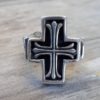 cross ring long chunky solid sterling silver cross by JewelrywitAttitude steampunk buy now online