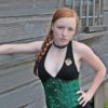 Green and Black Taffeta Underbust by AthanasiaDesigns steampunk buy now online