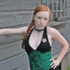 Green and Black Taffeta Underbust by AthanasiaDesigns steampunk buy now online