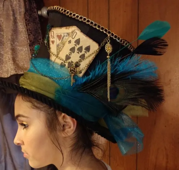 Mad hatter top hat, Victorian style top hat by Girlsjustwannahavfun steampunk buy now online Mad hatter top hat, Victorian style top hat by Girlsjustwannahavfun steampunk buy now online
