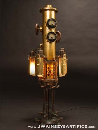 Mystarium Table Lamp: a hand-made steampunk styled light by JWKinseysArtifice steampunk buy now online