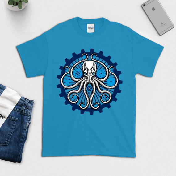 Octopus - Octopus Pattern - Steampunk Goggles - Keep Calm - Shirt - Birthday Gift - Gift for Him - Gift for Her - Gift by GraphicRhythm steampunk buy now online