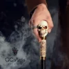 Skull Walking Stick Cane Staff Folding (3 sections) Goth Style Art Stone Casted Knob Handle Brass tip Walking Cane Stick for men steampunk by GCArtis steampunk buy now online Skull Walking Stick Cane Staff Folding (3 sections) Goth Style Art Stone Casted Knob Handle Brass tip Walking Cane Stick for men steampunk by GCArtis steampunk buy now online