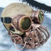STEAMPUNK 'BANE' 2 pc Mask Goggles Set- Distressed Copper Tubes, Coils, Gears Post Apocalyptic Mask with Matching Welder Goggles-Burning Man by jadedminx steampunk buy now online