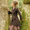 Steampunk coats for women, Designer outwear, Wool overcoat, Festival jacket, Pixie Warm wear, Long brown coat for her, Fall Winter fashion by DeviClothing steampunk buy now online