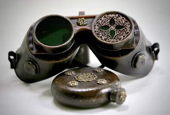 Steampunk goggles Burning man festival Survival kit for the savvy Time Traveller Cosplay Festival Halloween outfit gift for you by SteampunkMelange steampunk buy now online Steampunk goggles Burning man festival Survival kit for the savvy Time Traveller Cosplay Festival Halloween outfit gift for you by SteampunkMelange steampunk buy now online