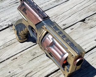 Steampunk Nerf Gun Gold and Copper Pirate Time Traveler Space Captain by HGBrasswell steampunk buy now online