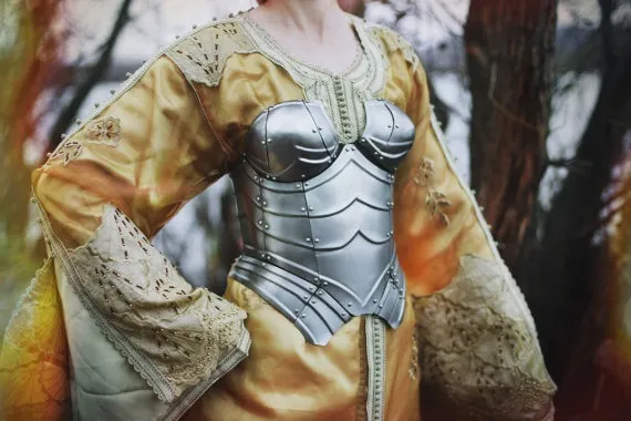 Steel Armor Corset Queen of the Lake/LARP ARMOR handcrafted custom made steel metal by IronWoodsShop steampunk buy now online