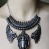 Boho gypsy necklace black silver color by pinkabsinthe steampunk buy now online