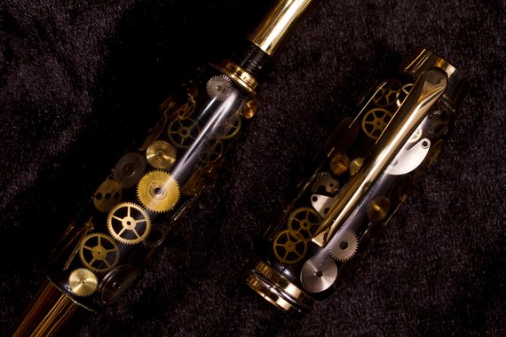 Clockwork/Steampunk Style Fountain & Ballpens by KachilleCrafts steampunk buy now online