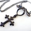 Cross, Gothic & Art Nouveau Blend as one - Gorgeous Pendant by FunkyGlam steampunk buy now online