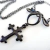 Cross, Gothic & Art Nouveau Blend as one - Gorgeous Pendant by FunkyGlam steampunk buy now online Cross, Gothic & Art Nouveau Blend as one - Gorgeous Pendant by FunkyGlam steampunk buy now online