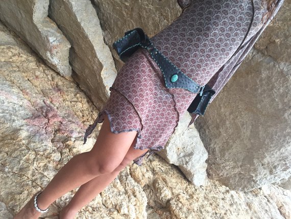 Festival utility bag, psy trance belt, leather hip belt, fanny pack, steampunk belt, Burning man. by BelisaMag steampunk buy now online