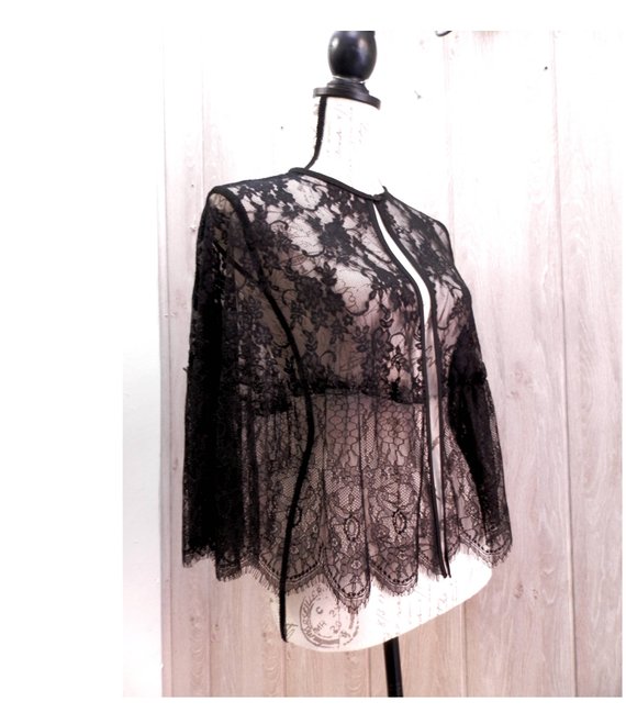 Gothic lace cape, Two laces capelet, Gothic Lolita Cape, Steampunk Cloack, witch cape , by IndrolitaCouture steampunk buy now online