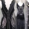 Gothic wedding dress, black and dark blue wedding dress , goth dress,Witches dress,Trashed black dress , ragged black dress , rawrags we by RAWRAGSbyPK steampunk buy now online