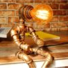 LamppoDesign Creative Robot Industrial Bedside Light/Gift for Man/Desk Accessories Lamp/Vintage Steampunk Sconce by LamppoDesign steampunk buy now online