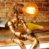 LamppoDesign Creative Robot Industrial Bedside Light/Gift for Man/Desk Accessories Lamp/Vintage Steampunk Sconce by LamppoDesign steampunk buy now online LamppoDesign Creative Robot Industrial Bedside Light/Gift for Man/Desk Accessories Lamp/Vintage Steampunk Sconce by LamppoDesign steampunk buy now online