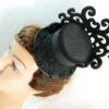 Mini Tophat black Hat Steampunk veil Fascinator Headpiece Ladieshat Wedding Church Derby Cocktail Minihat Rockabilly Burlesque Showgirl by Nashimiron steampunk buy now online
