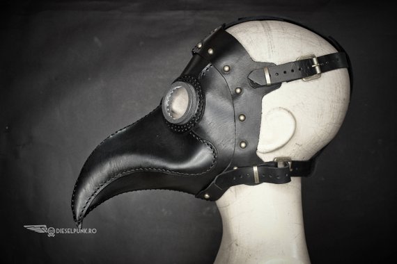 Plague Doctor Mask - Steampunk Mask - Leather Mask - Halloween Mask - LARP - Cosplay Costume by DieselpunkRo steampunk buy now online