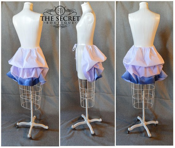 ready to ship bustle-unicorn cosplay-purple and blue ombre-bustle-masquerade-halloween-corset skirt-tie on bustle-the secret boutique-bustle by thesecretboutique steampunk buy now online