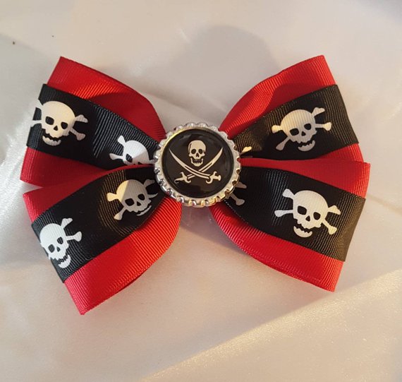 Rockabilly vintage steampunk pirate hair bow red by OddLocks steampunk buy now online