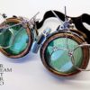 Steampunk Goggles Glasses AVIATOR cyber gothic welder glasses steampunk accessories madmax goggles double loupe green - goggles - steampunk by SteamRetro steampunk buy now online