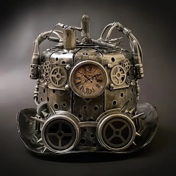 Steampunk Hat Silver , Steampunk Goggle, Steampunk Gears, Steampunk Accessories by 4everstore steampunk buy now online Steampunk Hat Silver , Steampunk Goggle, Steampunk Gears, Steampunk Accessories by 4everstore steampunk buy now online