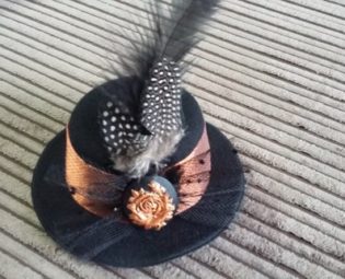 Victorian/Steampunk ladies clip-on midi-hat - available in various colours/designs by TheClockworkTeaParty steampunk buy now online