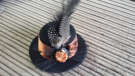 Victorian/Steampunk ladies clip-on midi-hat - available in various colours/designs by TheClockworkTeaParty steampunk buy now online