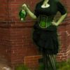 20 Inch Steampunk Green Lantern Hard Leather Corset by BruteForceStudios steampunk buy now online