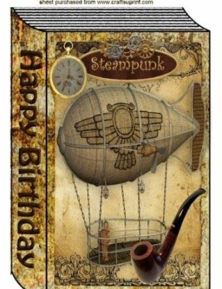 STEAMPUNK AIRSHIP WITH PIPE & CLOCK BOOK A4 by Nick Bowley steampunk buy now online