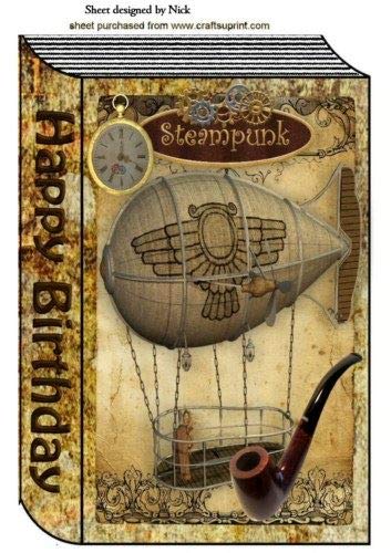 STEAMPUNK AIRSHIP WITH PIPE & CLOCK BOOK A4 by Nick Bowley steampunk buy now online