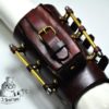 A little bigger steampunk explorer's bracer. With brass protecton bars and useful pocket. by TimmyHog steampunk buy now online