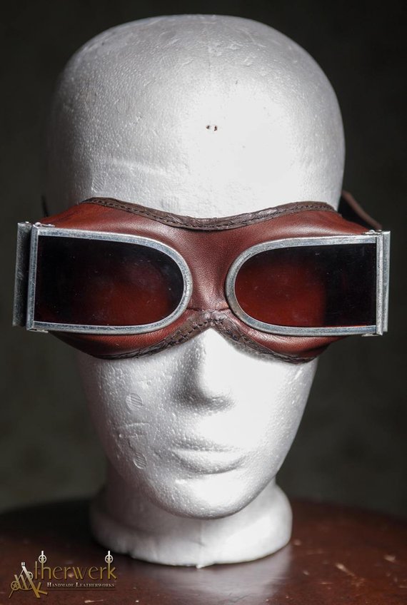 Aviator Glasses No.4 by lederatelierberlin steampunk buy now online