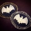 Bat Cameo Brooch / Pick your Finish / Gothic Halloween Steampunk Victorian Costume Cosplay Bat Lady Goth Bat Lover Gift Wedding Pin Bouquet by lydiasvintage steampunk buy now online