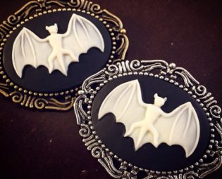 Bat Cameo Brooch / Pick your Finish / Gothic Halloween Steampunk Victorian Costume Cosplay Bat Lady Goth Bat Lover Gift Wedding Pin Bouquet by lydiasvintage steampunk buy now online