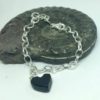 Chain bracelet with Whitby Jet heart by WhitbyJetSet steampunk buy now online