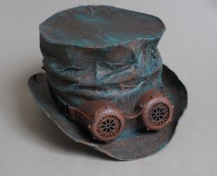 Full size Festival Top Hat with Goggles Set Hat and Goggles Cyberpunk Steampunk TopHat Dressy Hipster Clothing Geek Dieselpunk Costume Hat by SteampunkHatMaker steampunk buy now online